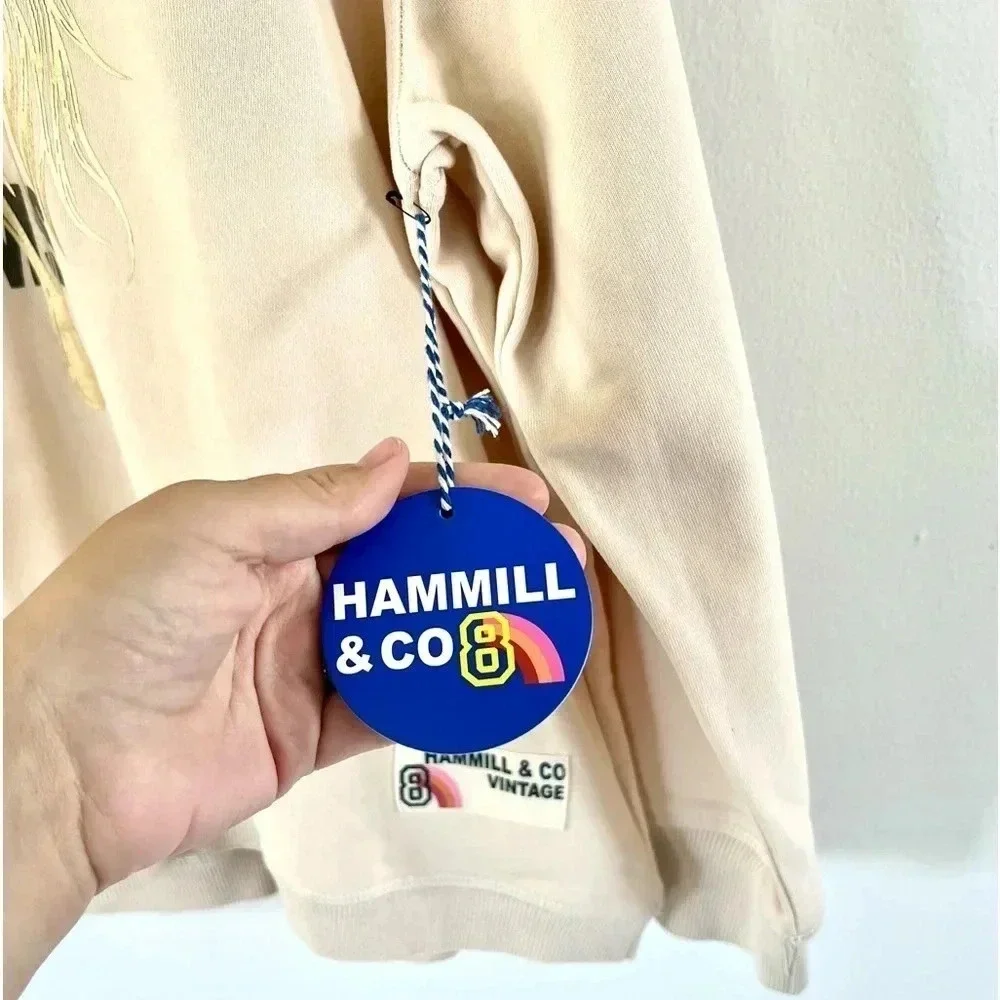 Hammill & Co Cream Rodeo Crewneck‎ Sweatshirt Size Medium, NWT
